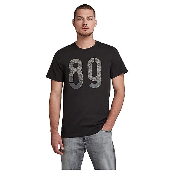 G-star Layered 89 Graphic Kurzarm Rundhalsausschnitt T-shirt 2XS Dark Black günstig online kaufen