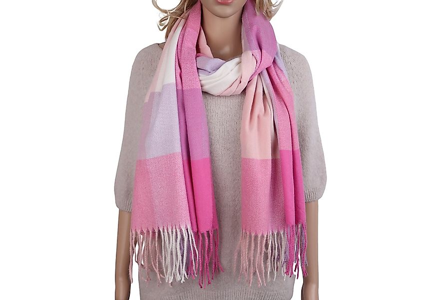 MIRROSI Modeschal weicher und warmer karierter Schal mit Fransen, 70x180cm, günstig online kaufen