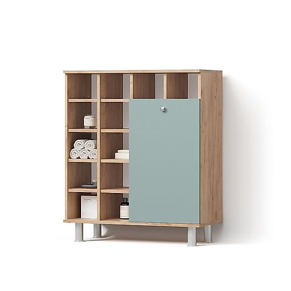 Livinity® Wäscheschrank Fucino, Grün, 78.4 x 91.6 cm günstig online kaufen