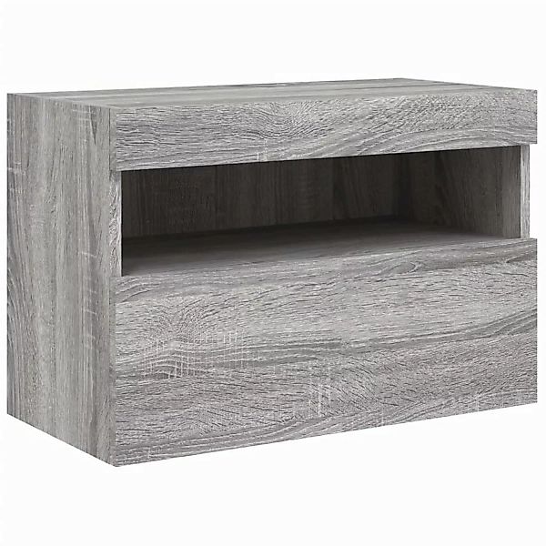 VidaXL TV-Wandschrank mit LED-Leuchten Grau Sonoma 60x30x40 cm günstig online kaufen