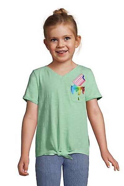 T-Shirt mit Knotensaum und Brusttasche, Größe: 128-134, Sonstige, Baumwolle günstig online kaufen