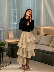 DEBAIJIA Midirock Damen Frühling Sommer Elegant günstig online kaufen