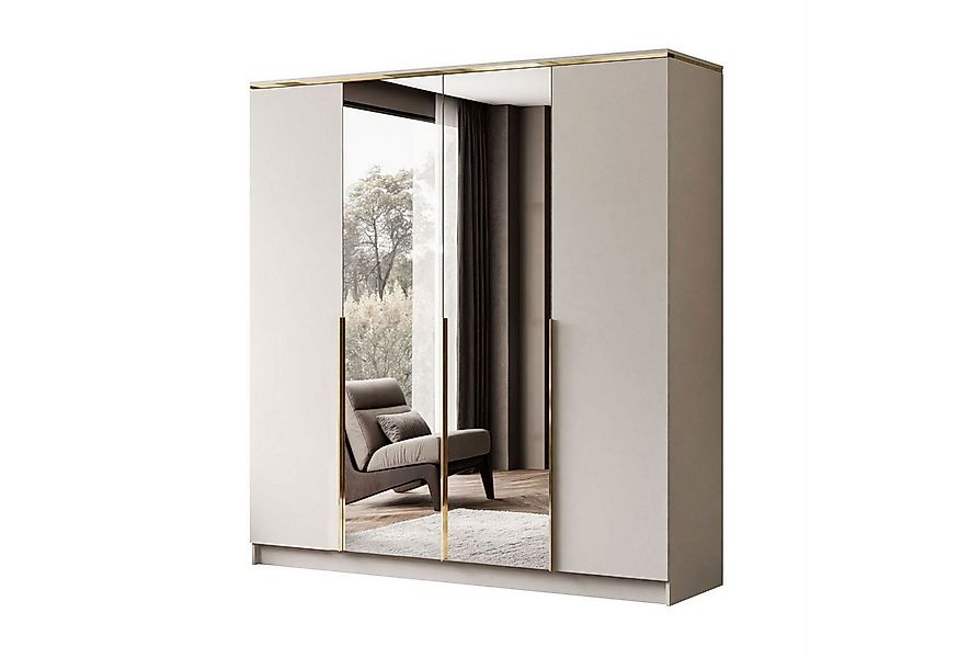 Lookway Kleiderschrank AURORA 4D KASCHMIR Schrank mit Spiegel günstig online kaufen