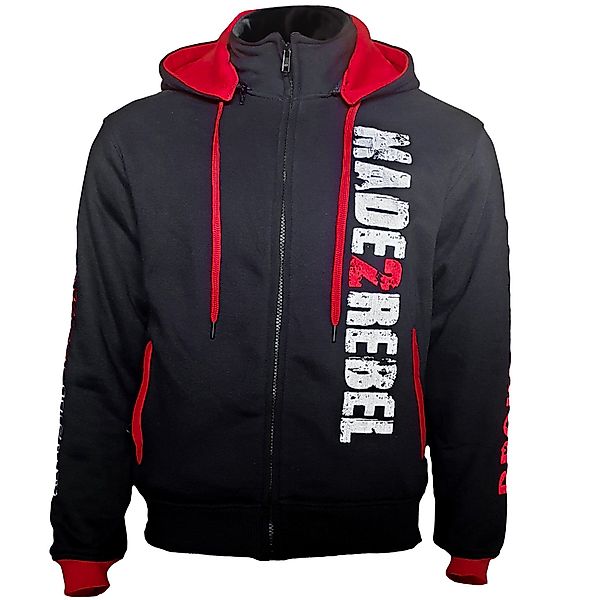 Broken Head Kapuzensweatjacke Made2Rebel Rot Hoodie günstig online kaufen