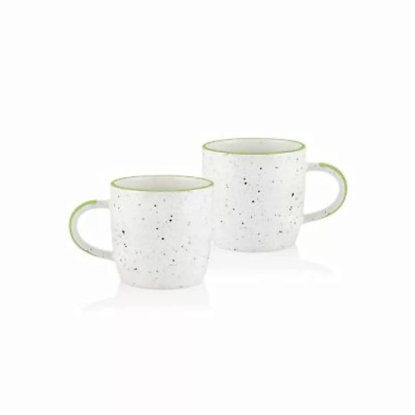 THE MIA Kaffeetasse 2er Set Dots - grün weiß günstig online kaufen