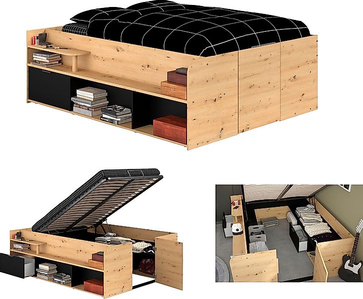 Parisot Stauraumbett "Travel, maximaler Stauraum, wie ein begehbarer Kleide günstig online kaufen