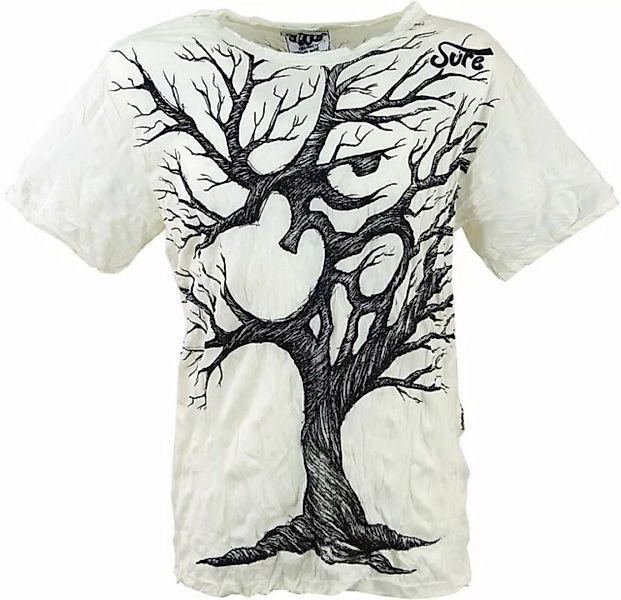 Guru-Shop T-Shirt Sure Herren T-Shirt OM Tree - weiß Goa Style, Festival, a günstig online kaufen