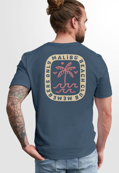 Neverless Print-Shirt Herren T-Shirt Backprint Surfer günstig online kaufen