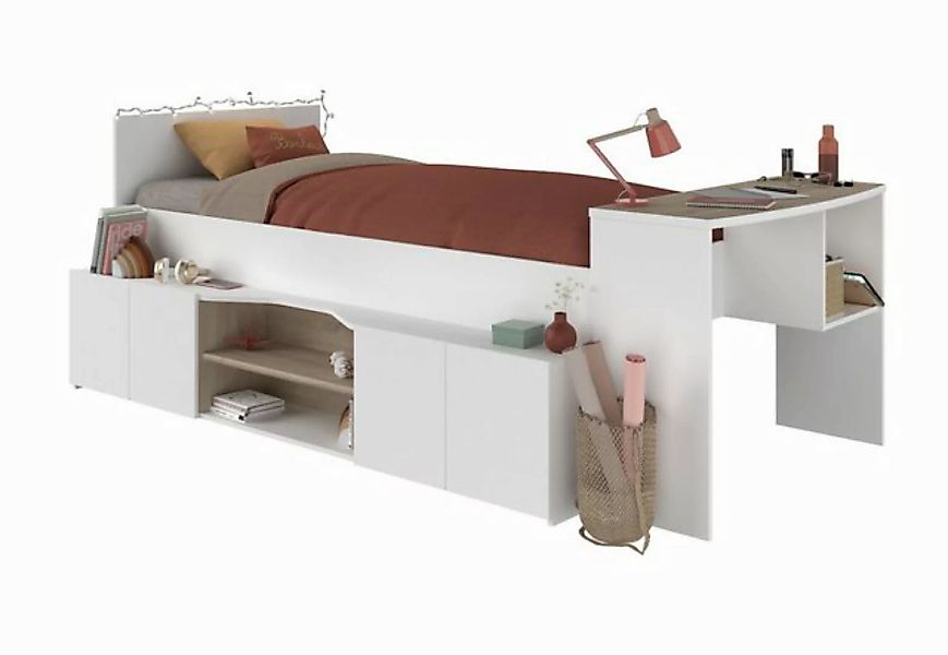 Inn.Furn Jugendbett Cleo (Stauraumbett in weiß, 90 x 200 cm), mit Stauraum günstig online kaufen