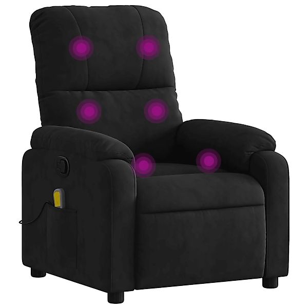 vidaXL Sessel Massagesessel Schwarz Mikrofasergewebe (1-St) günstig online kaufen