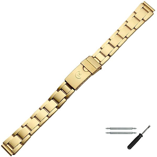 MARBURGER Uhrenarmband 12mm Edelstahl Gold günstig online kaufen