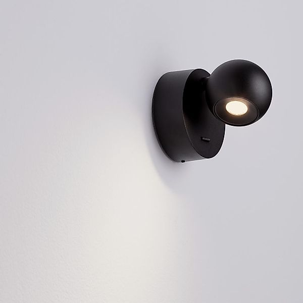 LED Wandleuchte Sfera in Schwarz 6W 576lm günstig online kaufen