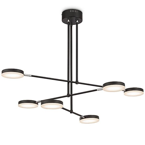 LED Deckenleuchte Fad in Schwarz 6x 36W 2100lm günstig online kaufen