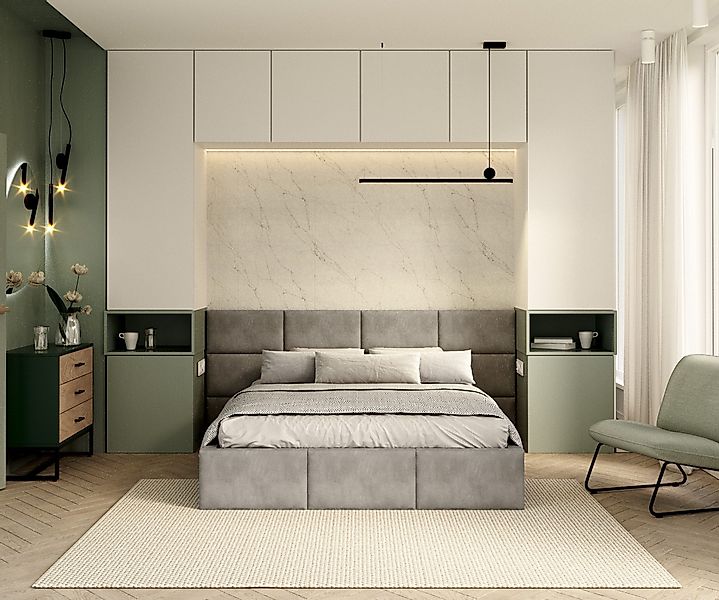 thematys Polsterbett Stauraumbett Velours 90x200, 120x200, günstig online kaufen