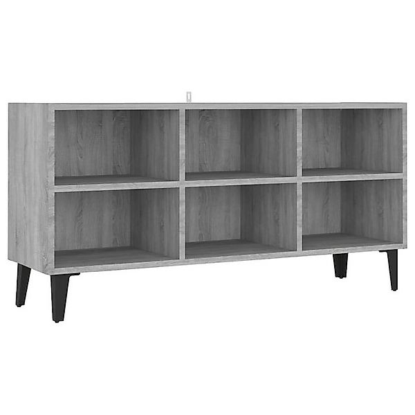 furnicato TV-Schrank mit Metallbeinen Grau Sonoma 103,5x30x50 cm (1-St) günstig online kaufen