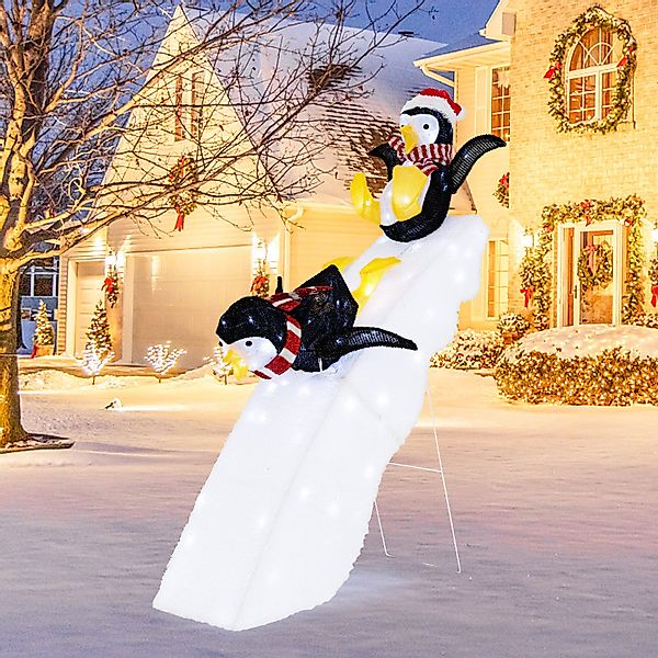 COSTWAY Weihnachtsfigur (1 St), Weihnachtsdekoration, Pinguin-Dekoration, günstig online kaufen