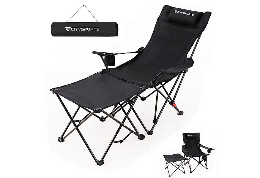 CITYSPORTS Campingstuhl Campingstuhl Faltbar mit Fußablage, Abnehmbare Stra günstig online kaufen