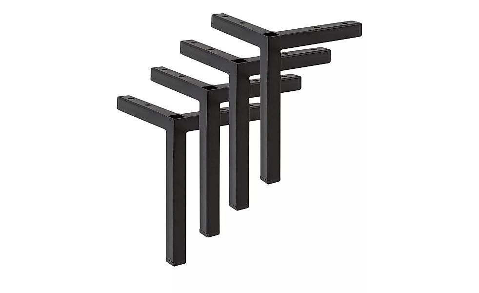 4er Fuß-Set - schwarz - 10,5 cm - 15 cm - 10,5 cm - Badaccessoires - Möbel günstig online kaufen