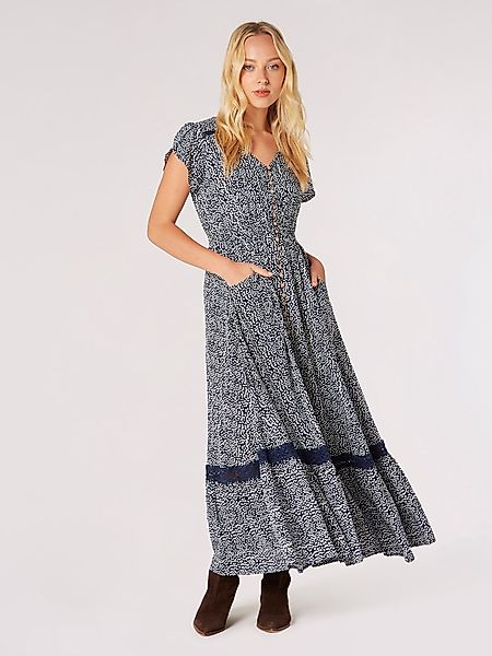 Apricot Maxikleid Irregular Dot Crochet Dress, günstig online kaufen