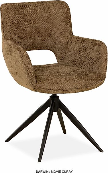 OMG Design Esszimmerstuhl "Darwin" (Set) 1 Stk. Stoff Drehstuhl mit auto-re günstig online kaufen