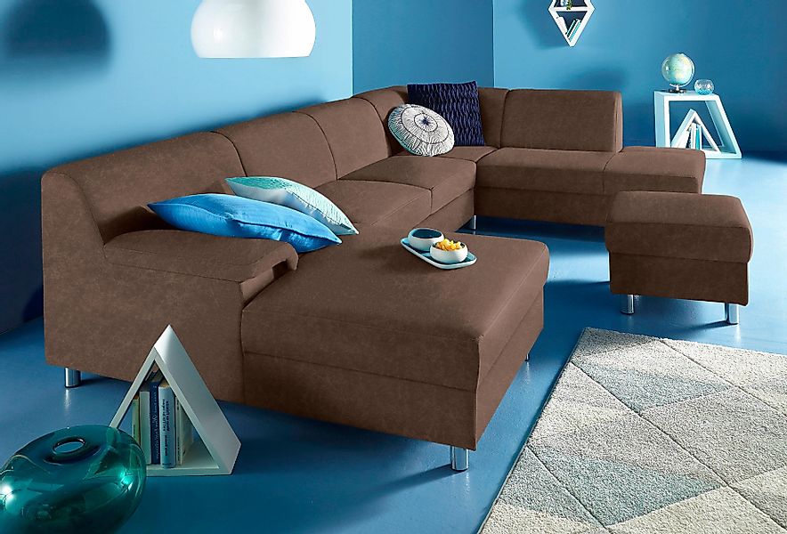 Home affaire Wohnlandschaft »Jamie, zeitloses Design, fester Sitzkomfort, v günstig online kaufen