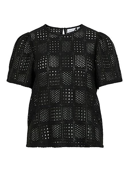 Vila Blusenshirt Modische Bluse mit Gelochtem Strick Muster VINOVIRA O-NECK günstig online kaufen
