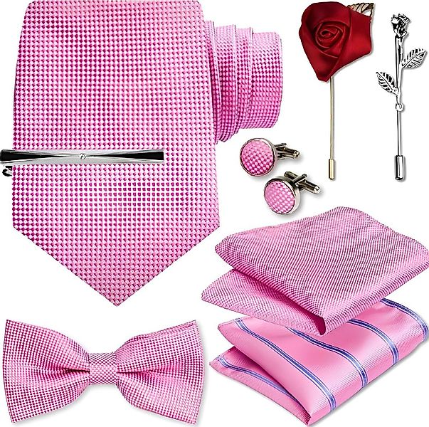 Diyarts Krawatte Hochzeitskrawatte (Fliegen Set mit, Einstecktuch, Manschet günstig online kaufen