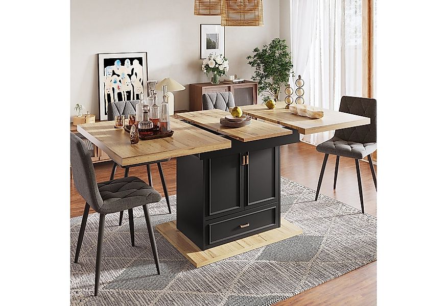 HAUSS SPOLE Esstisch mit Schubladen,Küchentisch Wohnzimmertisch ausziehbar günstig online kaufen