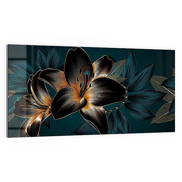 DEQORI Glasbild 'Hochwertige Liliengrafik', 'Hochwertige Liliengrafik', günstig online kaufen