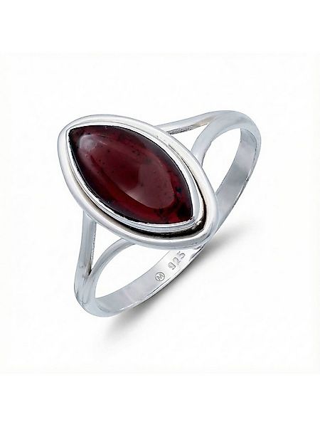 mantraroma Silberring SARALA Ellipse aus 925 Silber mit Granat (Ring mit Sc günstig online kaufen