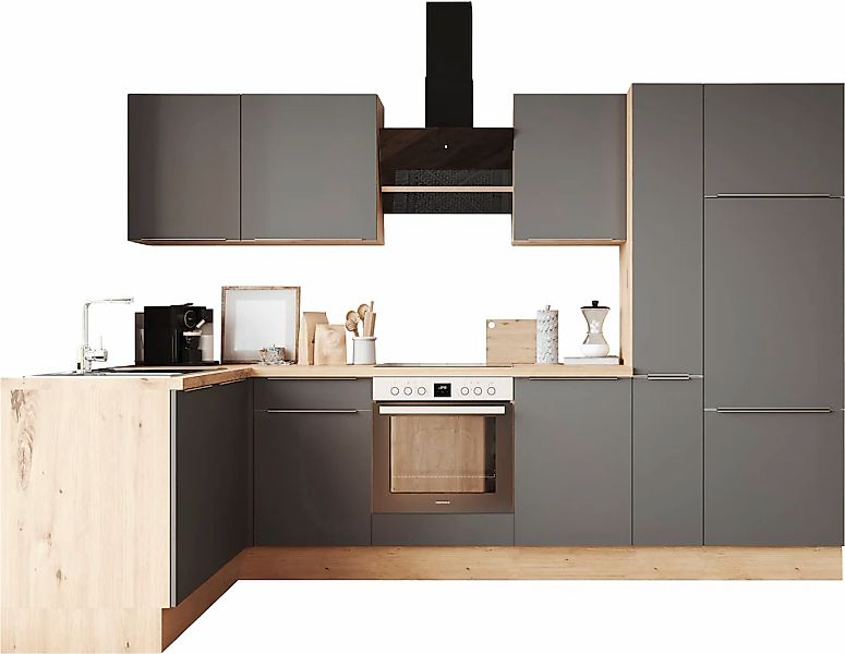 RESPEKTA Küchenzeile "Safado aus der Serie Marleen" Breite 310 cm, mit Soft günstig online kaufen