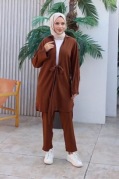 MİSSKAYLE Tunikakleid Kimono-Set mit Krawatten-Detail günstig online kaufen