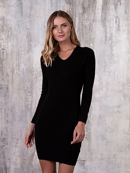 Passioni Strickkleid elegant und langärmlig mit Details an den Seiten figur günstig online kaufen