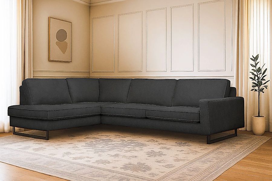 Home affaire Ecksofa "Pinto, 290 cm, Cord, Chenille, Lederoptik, Ottomane l günstig online kaufen