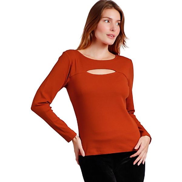 Admas  Blusen Langärmeliges Top Agujero Rib günstig online kaufen