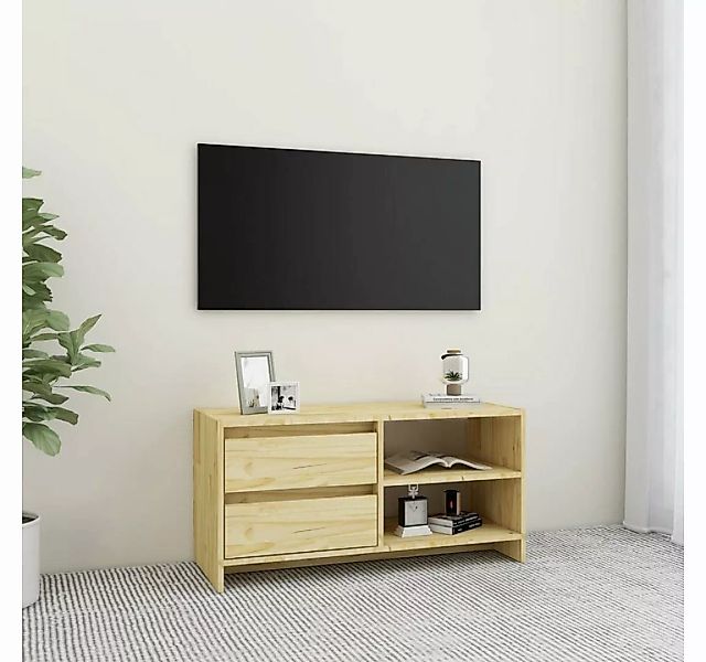 furnicato TV-Schrank 80x31x39 cm Massivholz Kiefer günstig online kaufen