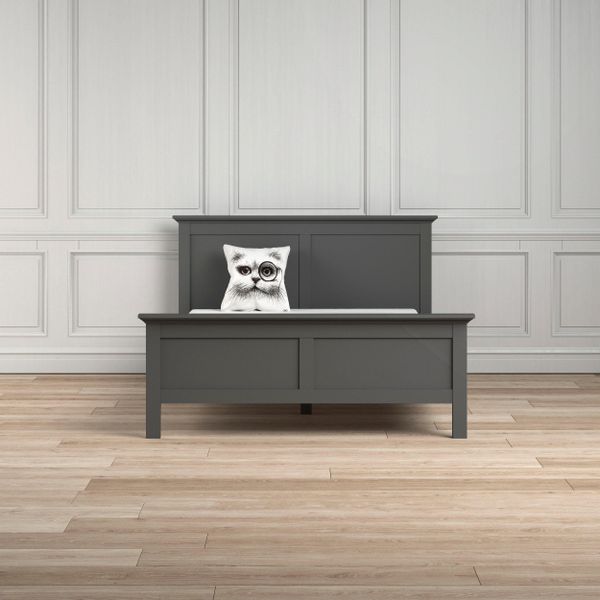 Home affaire Bett "Paris Bettgestell, Doppelbett," mit Kassetten-Optik an K günstig online kaufen