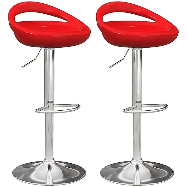 HOMCOM Set 2 Barhocker Hoch, 360° drehbar, mit Rückenlehne und Fußstütze, H günstig online kaufen