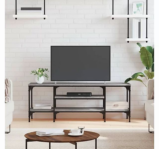 furnicato TV-Schrank Grau Sonoma 121x35x45 cm Holzwerkstoff & Eisen günstig online kaufen