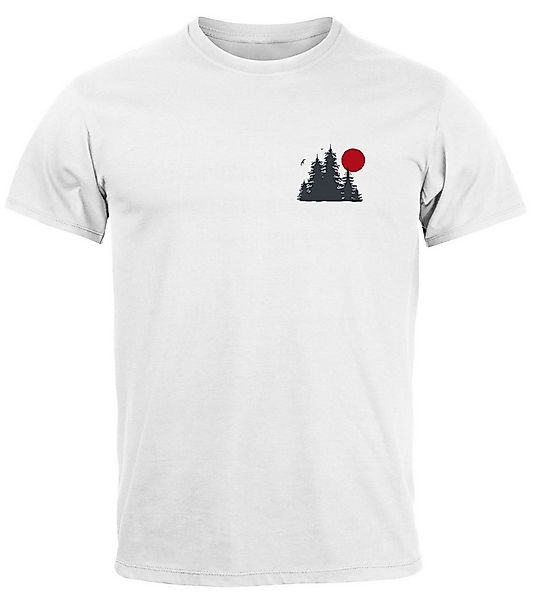 Neverless Print-Shirt Herren T-Shirt Logo Print Wald Silhouette Natur Aufdr günstig online kaufen