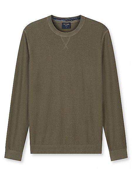 OLYMP Rundhalspullover "OLYMP Strick Casual" mit modischem Strukturmuster günstig online kaufen
