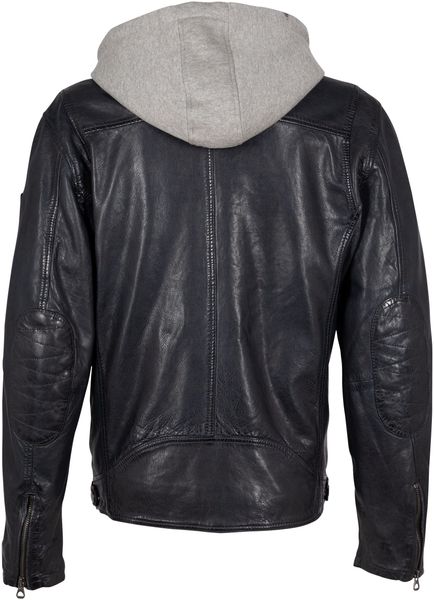 Mauritius Lederjacke "GMBraeden CF" mit kontrastfarbener Kapuzeneinsatz, Re günstig online kaufen