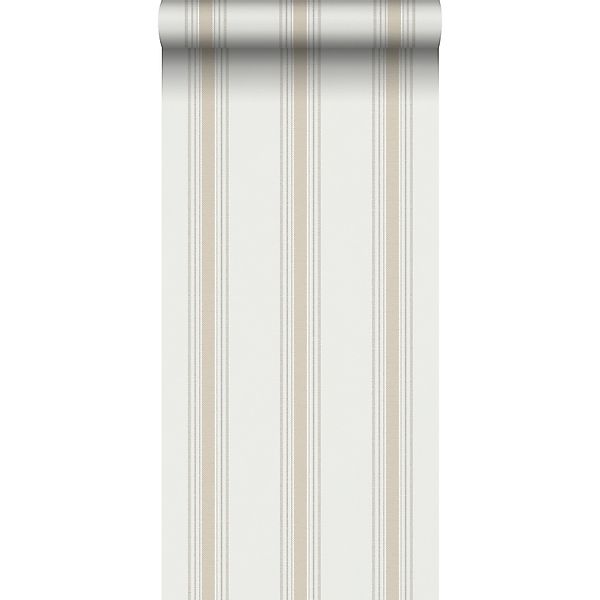 Sanders & Sanders Tapete Streifen Beige und Grau 53 cm x 10.05 m günstig online kaufen