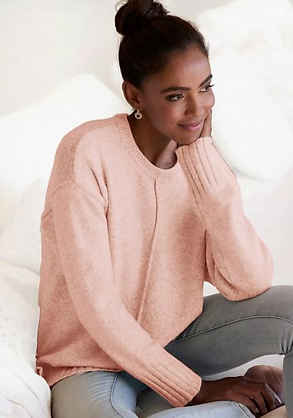 LASCANA Rundhalspullover, aus supersofter Strickqualität, Basic günstig online kaufen