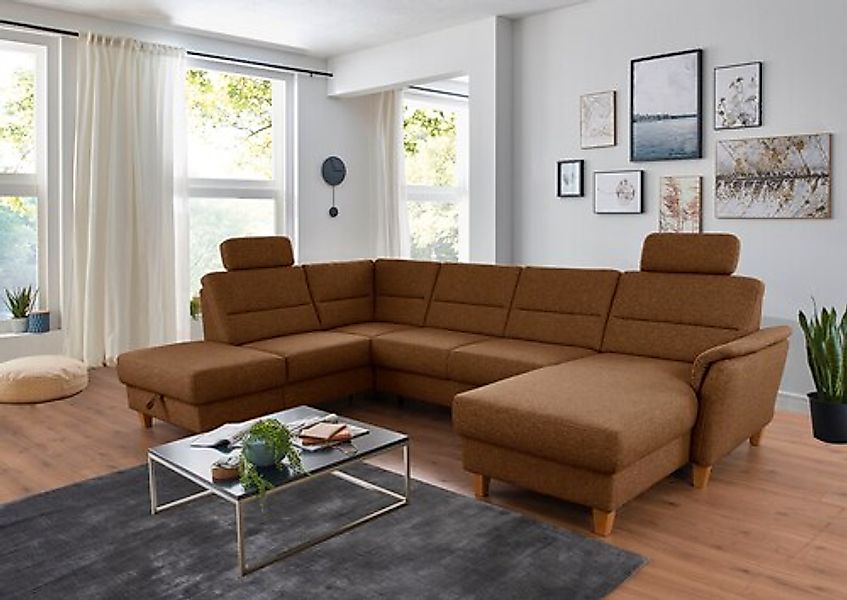 Home affaire Wohnlandschaft »Palmera U-Form, B: 308 cm« optional Bettfunkti günstig online kaufen
