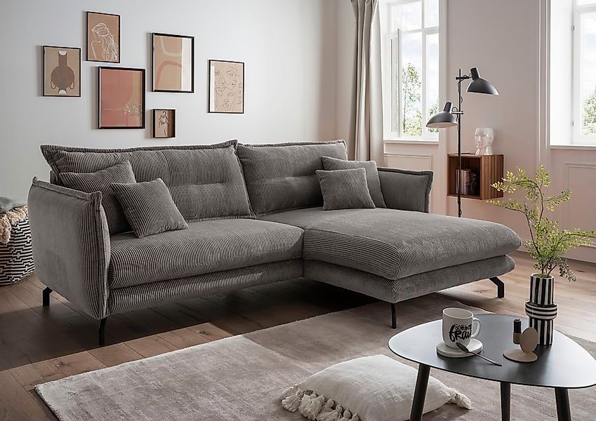 Home affaire Ecksofa "LAVA Breite 255 cm, modern und elegant, aktuelle Kiss günstig online kaufen