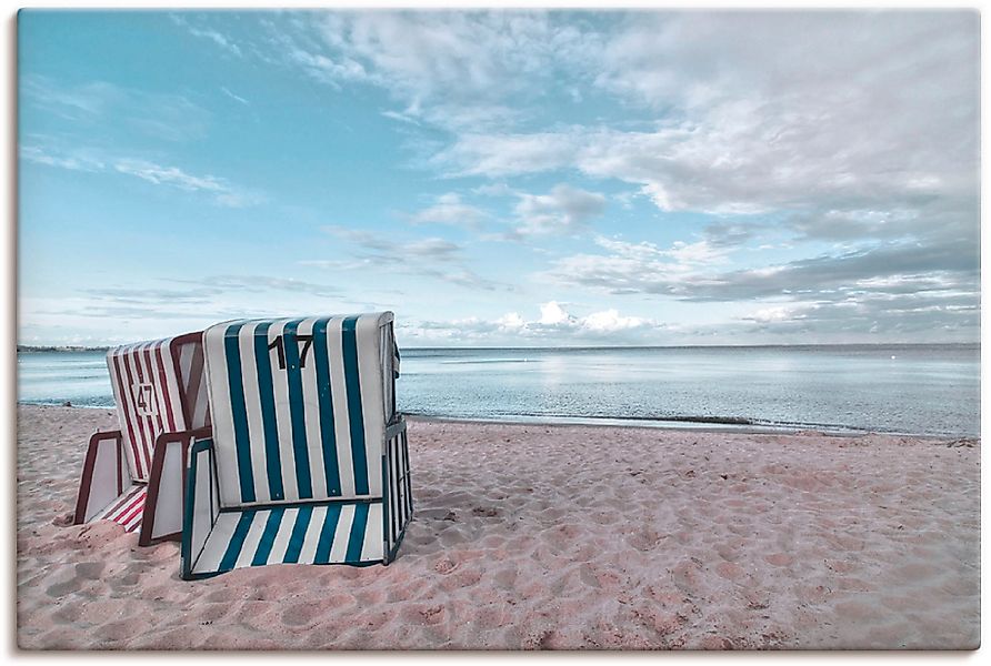 Artland Wandbild "Einsame Strandkörbe am Ostseestrand", Strand, (1 St.), al günstig online kaufen