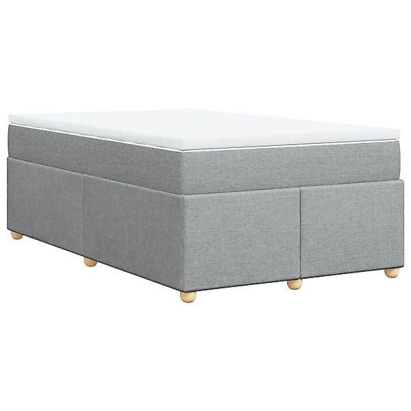 vidaXL Boxspringbett mit Matratze Hellgrau 120x190 cm Stoff 3285359 günstig online kaufen