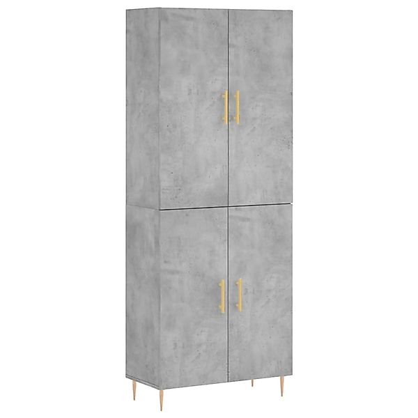 vidaXL Highboard Betongrau 69,5x34x180 cm Holzwerkstoff 3195671 günstig online kaufen
