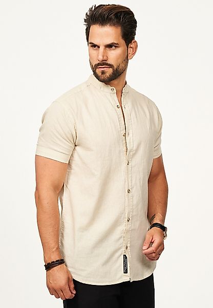 behype Kurzarmhemd als Sommerhemd aus Leinen günstig online kaufen
